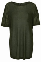 Thumbnail for your product : Topshop Lurex pocket tee