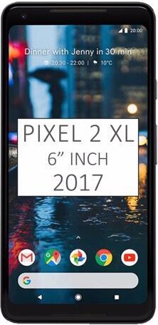 Google Pixel 2 XL (2017) 64GB G011C, 6' inch (No CDMA, GSM only) Factory Unlocked SIM-free 4G/LTE Smartphone (Just Black)