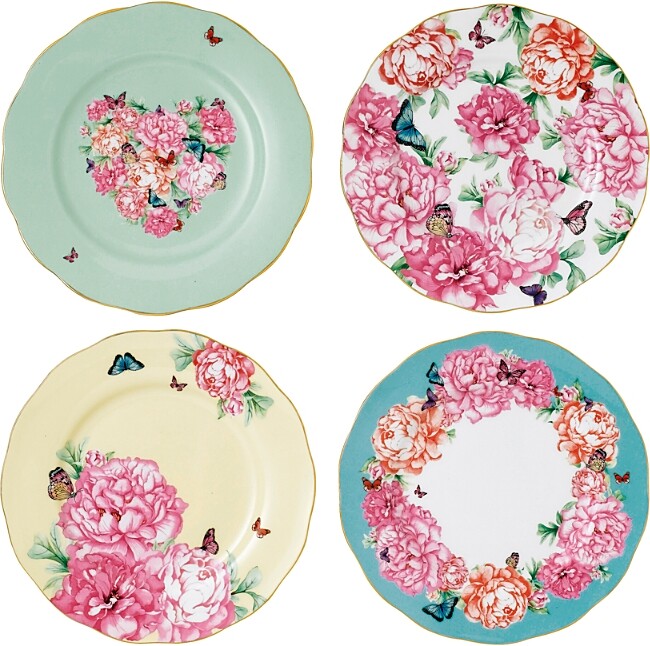 Royal Albert Miranda Kerr Mixed Patterns Accent Plates Set of 4
