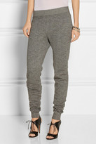 Thumbnail for your product : Alexander Wang T by Cotton-blend fleece track pants