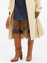 Thumbnail for your product : See by Chloe Topstitched Over-the-knee Leather Boots - Tan