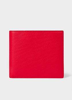 Paul Smith Men's Red Leather Monogrammed Billfold Wallet