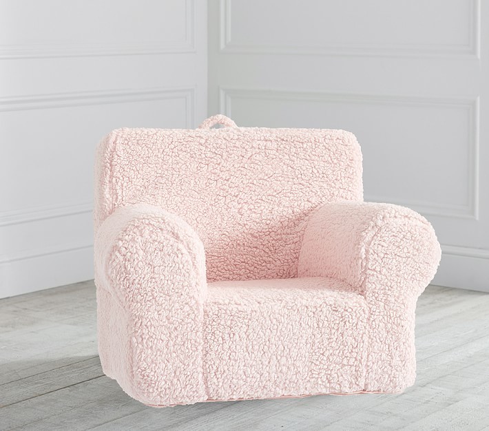 Pottery Barn Kids Blush Cozy Sherpa Anywhere Chair Shopstyle