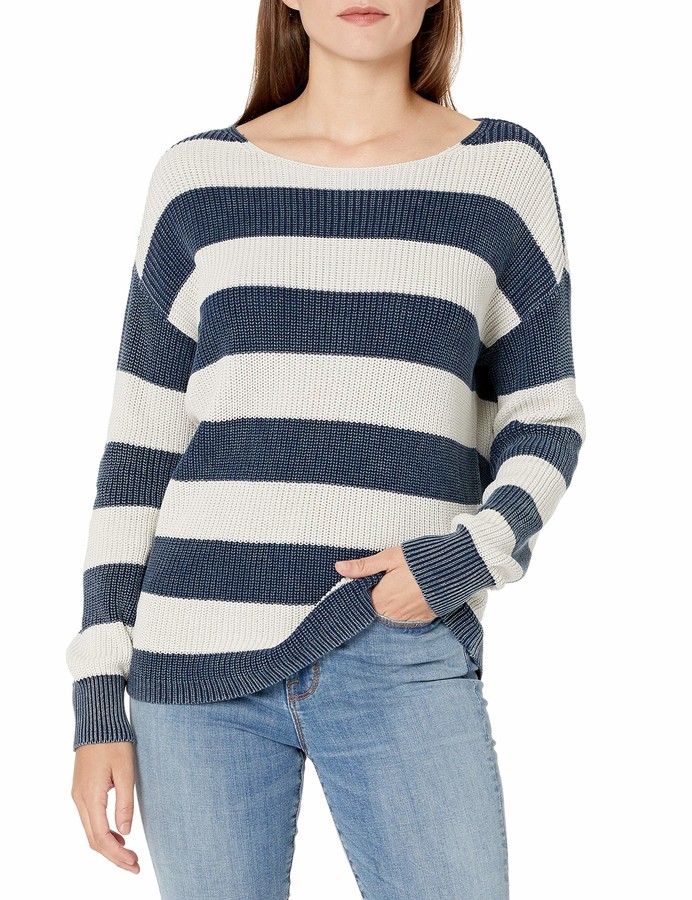 Navy Boatneck Sweater | Shop the world's largest collection of 