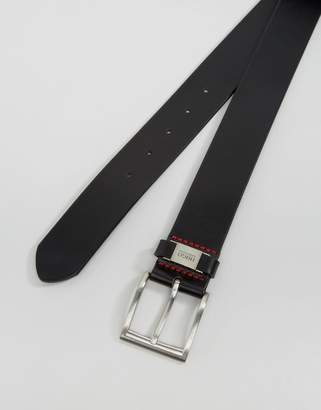 HUGO BOSS by Leather Connio Belt In Black