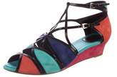 Thumbnail for your product : Christian Dior Suede Cutout Wedge Sandals