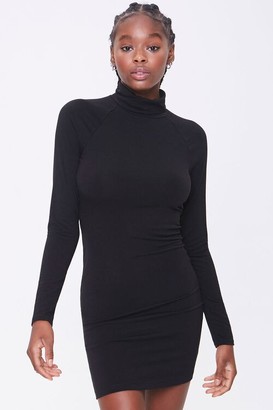 Rayon/spandex Black Turtleneck Dress | Shop the worldâs largest collection of fashion | ShopStyle