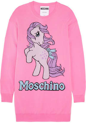 Moschino My Little Pony Intarsia Wool Mini Dress - Pink