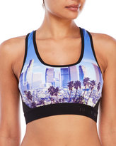 Thumbnail for your product : Juicy Couture Sport Printed Elastic Racerback Sports Bra