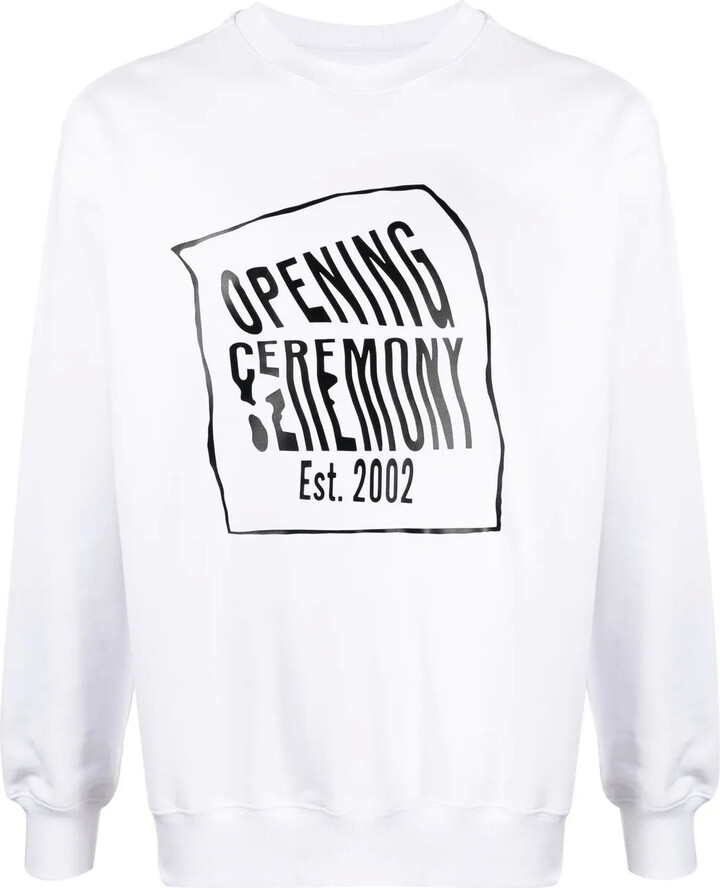 Opening Ceremony Warped-Logo Cotton Sweatshirt