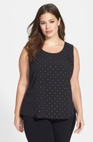 Thumbnail for your product : Sejour Studded Shell (Plus Size)