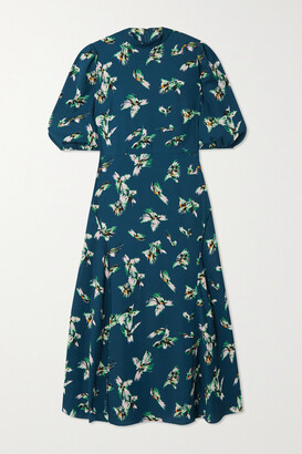 Diane von Furstenberg - Nella Printed Crepe Midi Dress - Blue