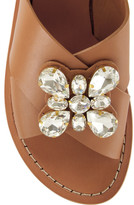 Thumbnail for your product : Marni Crystal-embellished leather sandals