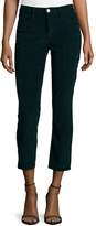 Thumbnail for your product : Frame Le High Straight-Leg Cropped Corduroy Pants, Spruce