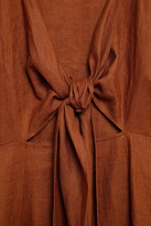 Thumbnail for your product : Nicholas Tie-front Linen Midi Dress