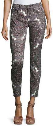 7 For All Mankind The Ankle Skinny Jeans, Swan River Paisley