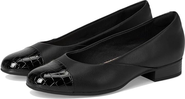 Clarks Juliet Rise Women's Slip-on Dress Shoes Black Leather : 12 A - Narrow