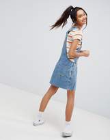 Thumbnail for your product : ASOS Design Denim Dungaree Dress In Midwash Blue
