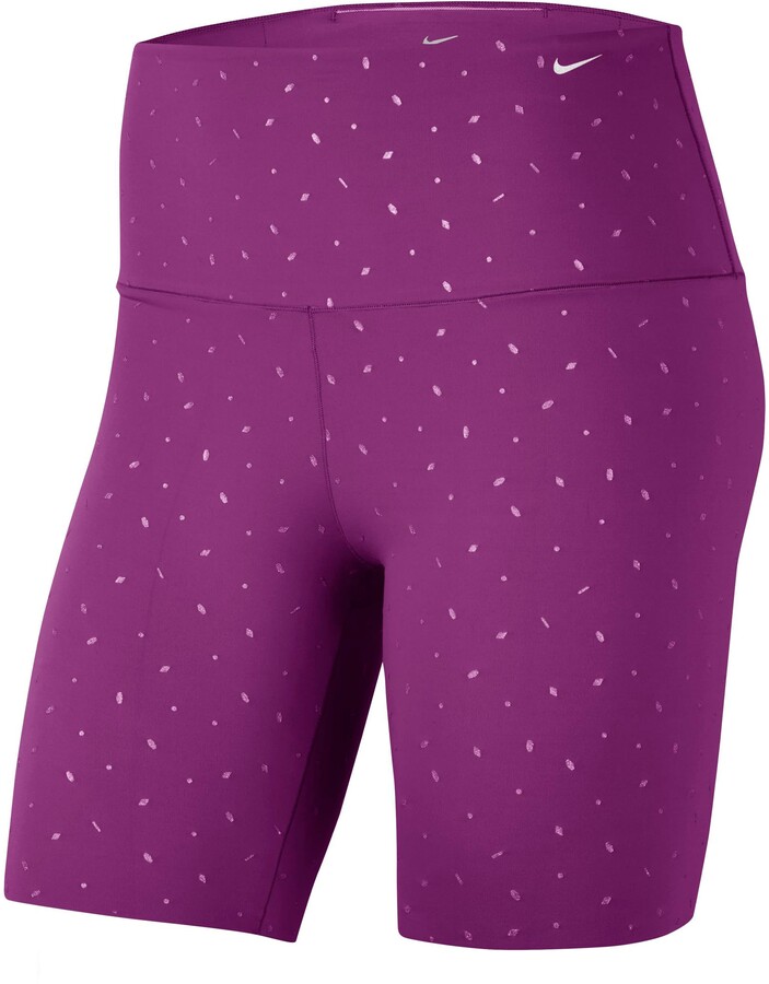 purple nike fleece shorts