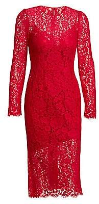 Dolce & Gabbana Women's Jackie Long-Sleeve Lace Sheath Dress