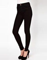 Thumbnail for your product : ASOS Ridley High Waist Ultra Skinny Jeans in Clean Black