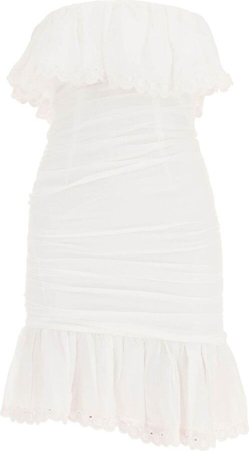 Isabel Marant Oxani Off-Shoulder Ruched Mini Dress
