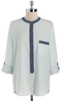 Thumbnail for your product : Patterson J. Kincaid Cotton Chambray Tunic Top