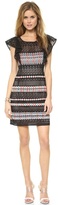 Thumbnail for your product : BCBGMAXAZRIA Roxine Ruffle Sleeve Embroidered Dress