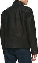 Thumbnail for your product : Andrew Marc New York 713 Andrew Marc Distressed Leather Jacket, Navy