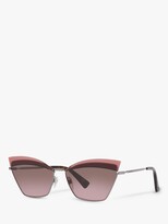 Thumbnail for your product : Valentino VA2029 Cat's Eye Sunglasses, Gunpowder/Pink Gradient