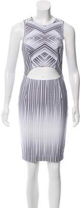 Torn By Ronny Kobo Striped Cutout Dress
