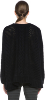 Thumbnail for your product : Enza Costa Oversize Basketweave Wool-Blend Sweater in Black