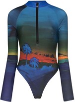 Thumbnail for your product : Louisa Ballou Landscape-Print Swimsuit