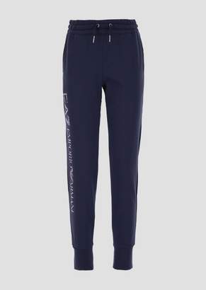 Emporio Armani Ea7 French Terry Jogging Pants With Logo On The Leg