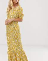 Thumbnail for your product : Vila volume sleeve floral maxi dress