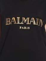 Thumbnail for your product : Balmain Metallic Logo Cotton Jersey T-shirt