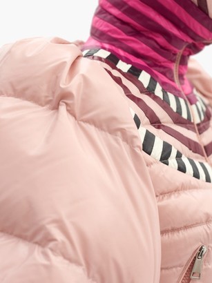 1 MONCLER PIERPAOLO PICCIOLI Alexis Colour-block Cape-sleeve Down Jacket - Light Pink