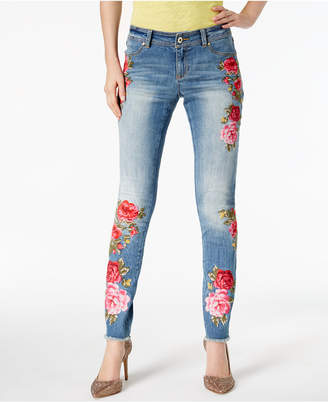 INC International Concepts Petite Embroidered Skinny Jeans, Created for Macy's