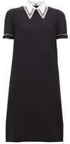Thumbnail for your product : No.21 Crystal-embellished Point-collar Shift Dress - Black