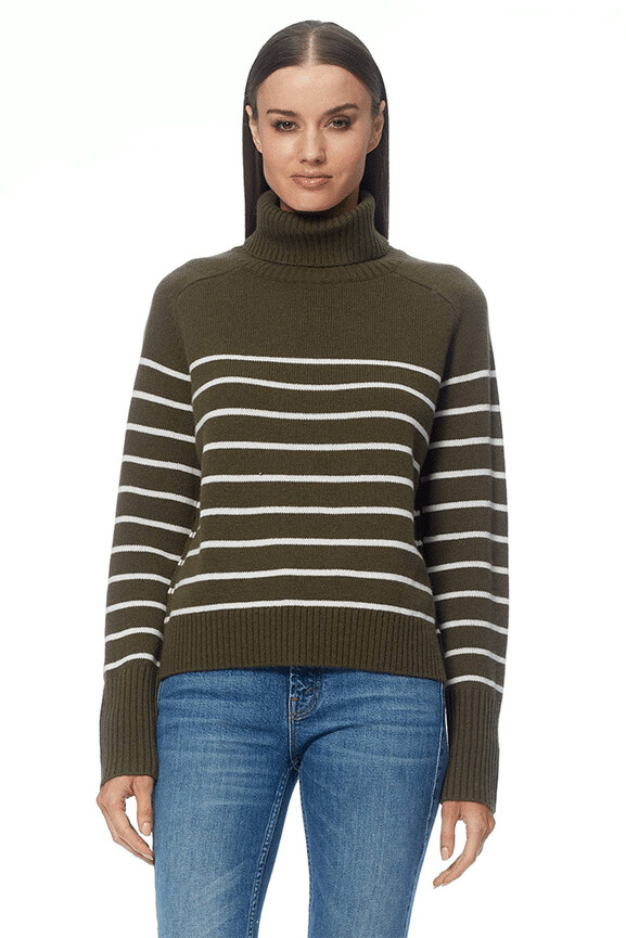 Navy Striped Turtleneck | Shop the world's largest collection of 