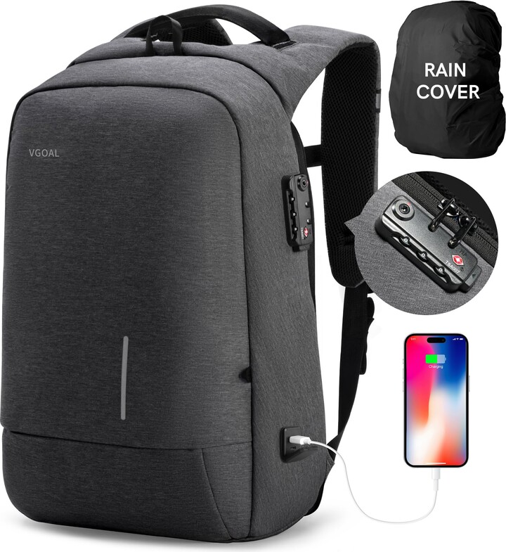 VGOAL Laptop Backpack 17.3 inch with TSA Lock and USB Charging Port Flight  Approved Carry on Business Backpack Anti Theft Lightweight Traveling  Backpack Water Resistant College Rucksack Computer Bag - ShopStyle