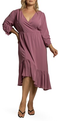 mauve plus size dress