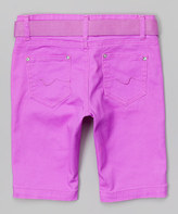 Thumbnail for your product : Neon Purple Belted Bermuda Shorts - Girls