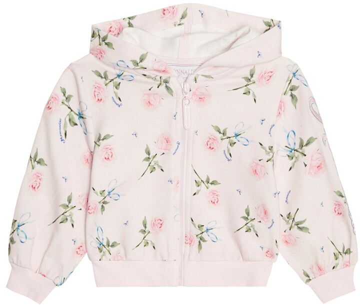 MonnaLisa Baby printed cotton-blend hoodie