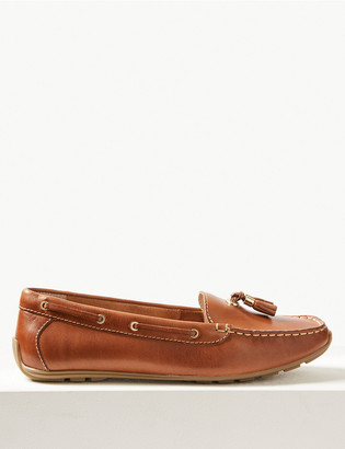 Marks and Spencer Leather Tassel Boat Shoes