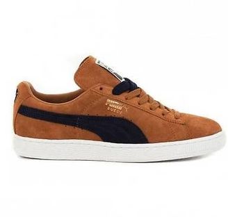 Puma Suede Classic + 356568 50 Bistre Wheat Brown - Peacoat Navy Blue -  White - ShopStyle Shoes