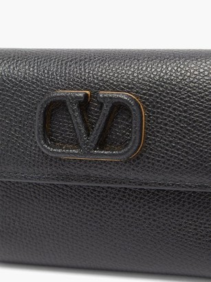 Valentino Garavani Garavani - V-sling Leather Wallet - Black