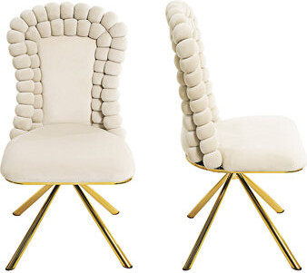 Mercer41 Upholstered Swivel Dining Chairs Accent Chairs Set Of 2