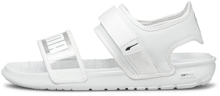 puma white sandals