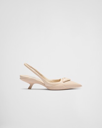 Prada Soft Padded Leather Slingback Pumps - ShopStyle Flats 